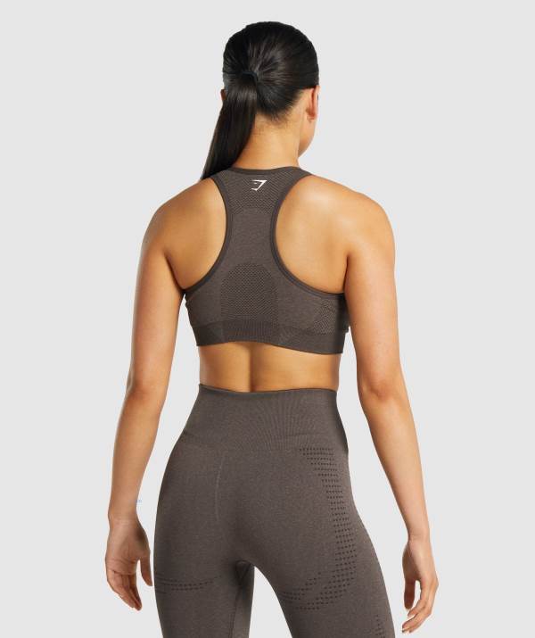 Damske Športové Podprsenky Gymshark Vital Seamless 2.0 Hnede | BV1935482